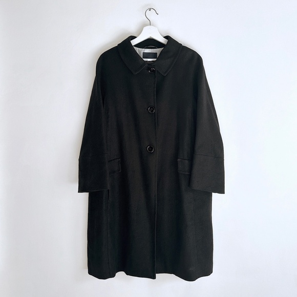 Max Mara black transitional coat cotton jacket s'max maxmara 40 S M - Picture 4 of 12
